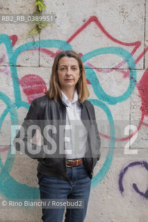 Rome May 2, 2022..Chiara Mezzalama, writer, translator and psychotherapist, photographed in Rome near the Tiberina Island/Chiara Mezzalama, scrittrice, traduttrice e psicoterapeuta, fotografata a Roma nei pressi dellIsola Tiberina. ©Rino Bianchi/Rosebud2