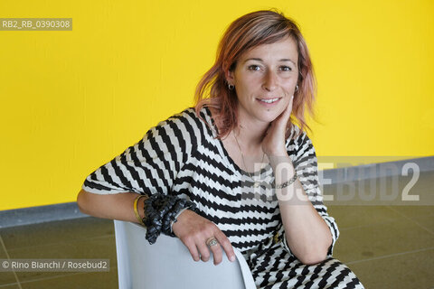 Turin May 20, 2022..Gaia Rayneri, writer, worked in the theater with Paolo Rossi, photographed in Turin Lingotto in the rooms of the Oval/Gaia Rayneri, scrittrice, ha lavorato in teatro con Paolo Rossi, fotografata a Torino Lingotto negli ambienti dellOval. ©Rino Bianchi/Rosebud2