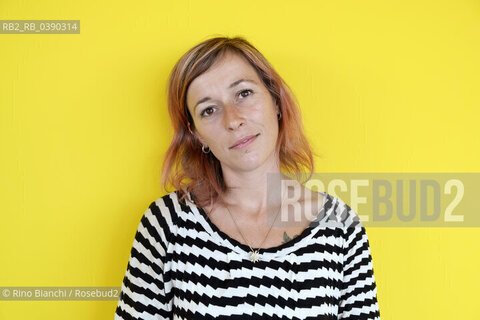 Turin May 20, 2022..Gaia Rayneri, writer, worked in the theater with Paolo Rossi, photographed in Turin Lingotto in the rooms of the Oval/Gaia Rayneri, scrittrice, ha lavorato in teatro con Paolo Rossi, fotografata a Torino Lingotto negli ambienti dellOval. ©Rino Bianchi/Rosebud2