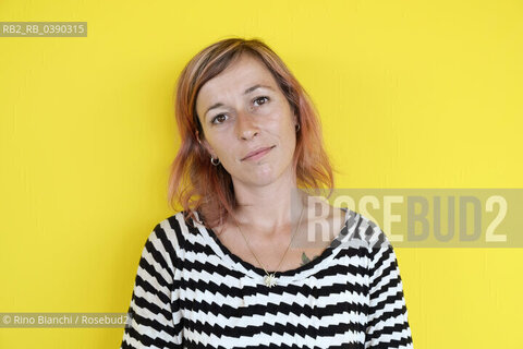 Turin May 20, 2022..Gaia Rayneri, writer, worked in the theater with Paolo Rossi, photographed in Turin Lingotto in the rooms of the Oval/Gaia Rayneri, scrittrice, ha lavorato in teatro con Paolo Rossi, fotografata a Torino Lingotto negli ambienti dellOval. ©Rino Bianchi/Rosebud2