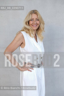 Rome June 29, 2022..Federica De Paolis, writer, dialogue writer and television author, winner of the second edition of the DeA Planeta Award under the pseudonym of Paola Punturieri, photographed in Rome in the MAXXI spaces/Federica De Paolis, scrittrice, dialoghista ed autrice televisiva, vincitricw dlla seconda edizione del Premio  DeA Planeta con lo pseudonimo di Paola Punturieri, fotografata a Roma nefli spazi del MAXXI. ©Rino Bianchi/Rosebud2