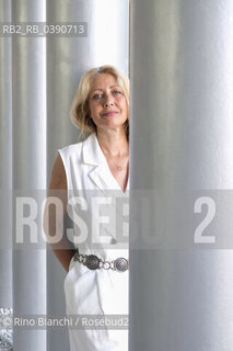 Rome June 29, 2022..Federica De Paolis, writer, dialogue writer and television author, winner of the second edition of the DeA Planeta Award under the pseudonym of Paola Punturieri, photographed in Rome in the MAXXI spaces/Federica De Paolis, scrittrice, dialoghista ed autrice televisiva, vincitricw dlla seconda edizione del Premio  DeA Planeta con lo pseudonimo di Paola Punturieri, fotografata a Roma nefli spazi del MAXXI. ©Rino Bianchi/Rosebud2