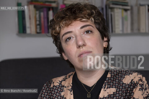 Turin September 2, 2022..Gabriella Dal Lago writer and art curator photographed in her home in the Vanchiglia district in Turin/Gabriella Dal Lago scrittrice e curatrice darte fotografata nella sua abitazione nel quartiere Vanchiglia a Torino. ©Rino Bianchi/Rosebud2