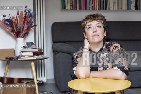 Turin September 2, 2022..Gabriella Dal Lago writer and art curator photographed in her home in the Vanchiglia district in Turin/Gabriella Dal Lago scrittrice e curatrice darte fotografata nella sua abitazione nel quartiere Vanchiglia a Torino. ©Rino Bianchi/Rosebud2