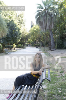 Rome September 21, 2022..Lorenza Pieri, writer, journalist and translator, photographed in Rome in the park of Villa Sciarra/Lorenza Pieri, scrittrice, giornalista e traduttrice,  fotografata a Roma nel parco di Villa Sciarra. ©Rino Bianchi/Rosebud2