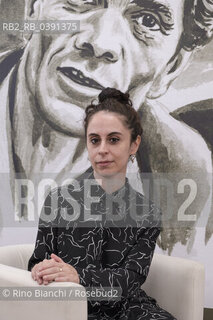 Rome October 1, 2022..Laura Pezzino, journalist, book editor, writer photographed in Rome in the rooms of Palazzo Merulana/Laura Pezzino, giornalista, book editor, scrittrice fotografata a Roma negli ambienti di Palazzo Merulana. . ©Rino Bianchi/Rosebud2