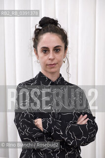 Rome October 1, 2022..Laura Pezzino, journalist, book editor, writer photographed in Rome in the rooms of Palazzo Merulana/Laura Pezzino, giornalista, book editor, scrittrice fotografata a Roma negli ambienti di Palazzo Merulana. . ©Rino Bianchi/Rosebud2