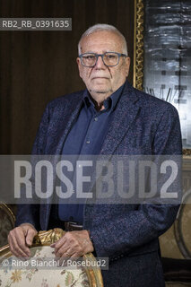 Turin December 3, 2022..Aldo Schiavone, Italian historian and essayist, photographed at the Circolo dei lettori of Turin  during the Festival del Classico/Aldo Schiavone, storico e saggista italiano, fotografato al Circolo dei lettori di Torino durante il Festival del Classico. ©Rino Bianchi/Rosebud2