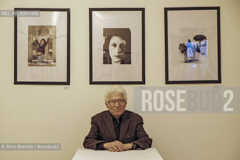 Bonefro (CB) January 18, 2015..Tony Vaccaro, stage name of Michelantonio Celestino Onofrio Vaccaro, photographed in Bonefro inside Palazzo Mozzi, American photographer. Also known as Michael A. Vaccaro, is known for his photos taken in Europe in 1944 and in 1945 and in Germany immediately after World War II. It was the photographer of Life, Look, and Flair/Tony Vaccaro, nome darte di Michelantonio Celestino Onofrio Vaccaro, fotografato a Bonefro allinterno di Palazzo Miozzi, fotografo statunitense. Conosciuto anche come Michael A. Vaccaro, è noto per le sue foto scattate in Europa nel 1944 e nel 1945 e in Germania subito dopo la seconda guerra mondiale. E stato fotografo di Life, Look, e Flair.. ©Rino Bianchi/Rosebud2