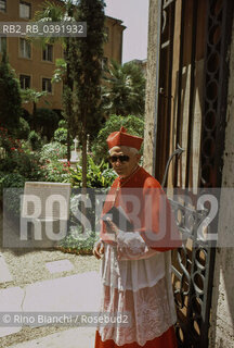 Rome October 20 2005..Joseph Ratzinger, Benedict XVI, portrayed at the entrance to the Teutonic Cemetery in Vatican City/Joseph Ratzinger, Benedetto XVI, ritratto allingresso del Cimitero Teutonico nella Città del Vaticano.. ©Rino Bianchi/Rosebud2