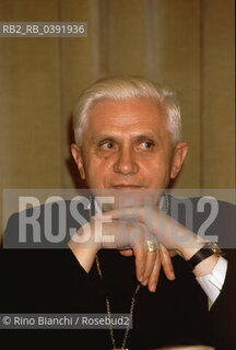 Rome October 20 2005..Cardinal Joseph Ratzinger photographed in the Vatican Press Office/Il cardinale Joseph Ratzinger fotografato negli ambienti della Sala Stampa Vaticana. ©Rino Bianchi/Rosebud2