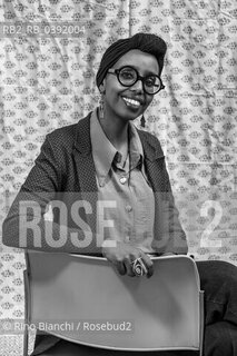 Rome January 9, 2023..Igiaba Scego is an Italian writer, journalist and activist of Somali origin, photographed in Rome in the spaces of the Casa delle letterature/Igiaba Scego è una scrittrice, giornalista e attivista italiana di origine somala, fotografata a Roma negli spazi della Casa delle letterature ©Rino Bianchi/Rosebud2