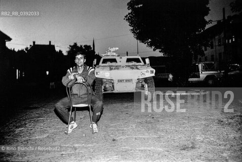 Sarajevo April 1994..Islam Djugum, a marathon runner who ran under bombed Sarajevo to train, portrayed in Sarajevos old city/Islam Djugum, maratoneta che correva sotto le bombe di Sarajevo per allenarsi, ritratto a Sarajevo nella città vecchia.. ©Rino Bianchi/Rosebud2