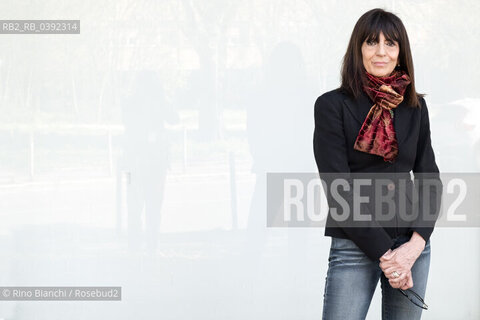 Rome March 18, 2023..Romana Petri, pseudonym of Romana Pezzetta, writer, translator and literary critic, photographed in Rome in the park adjacent to the Roma 60 Olympic Village/Romana Petri, pseudonimo di Romana Pezzetta, scrittrice, traduttrice e critica letteraria, fotografata a Roma nel parco adiacente il Villaggio Olimpico Roma 60. ©Rino Bianchi/Rosebud2