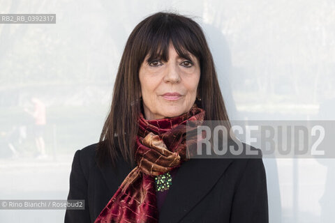 Rome March 18, 2023..Romana Petri, pseudonym of Romana Pezzetta, writer, translator and literary critic, photographed in Rome in the park adjacent to the Roma 60 Olympic Village/Romana Petri, pseudonimo di Romana Pezzetta, scrittrice, traduttrice e critica letteraria, fotografata a Roma nel parco adiacente il Villaggio Olimpico Roma 60. ©Rino Bianchi/Rosebud2