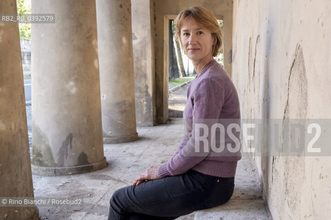 Rome April 6, 2023..Elvira Mujčić Bosnian-Serb writer, translator photographed in Rome, in the park of Villa Borghese/Elvira Mujčić scrittrice serbo-bosniaca, traduttrice fotografata a Roma, nel parco di Villa Borghese. ©Rino Bianchi/Rosebud2