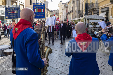 Vercelli April 25, 2023..Gad Lerner, journalist and essayist, photographed in Vercelli on 25 April at the Parade for Liberation Day/Gad Lerner, giornalista e saggista, fotografato a Vercelli nella giornata del 25 aprile al Corteo per la Festa della Liberazione. ©Rino Bianchi/Rosebud2