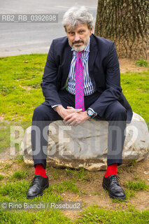 Rome February 23, 2023..Vittorio Emanuele Parsi, full professor of International Relations in the Faculty of Political and Social Sciences of the Catholic University of the Sacred Heart, adjunct professor in the Faculty of Economics of the Italian Swiss University of Lugano, political scientist, essayist and columnist for Il Messaggero, photographed in Rome in the Camilluccia district/Vittorio Emanuele Parsi, professore ordinario di Relazioni Internazionali nella facoltà di Scienze Politiche e Sociali dellUniversità Cattolica del Sacro Cuore,  professore a contratto nella Facoltà di Economia dellUniversità della Svizzera Italiana di Lugano, politologo, saggista ed editorialista de Il Messaggero, fotografato a Roma nel quartiere della Camilluccia. ©Rino Bianchi/Rosebud2