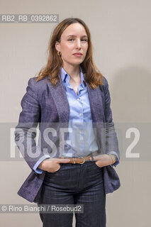 Turin May 21, 2023..Victoria Mas French writer, daughter of the singer Jeanne Mas, photographed in Turin in the spaces of the Lingotto/Victoria Mas scrittrice francese, figlia di della cantante Jeanne Mas,  fotografata a Torino negli spazi del Lingotto ©Rino Bianchi/Rosebud2