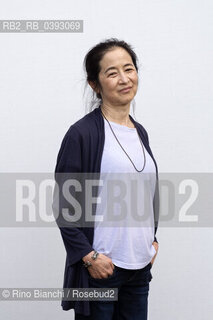 Rome Juli 3, 2023..Julie Otsuka, American writer of Japanese origin, photographed in Rome in the Palatine stadium/Julie Otsuka, scrittrice statunitense dorigine giapponese, fotografata a Roma nello stadio Palatino ©Rino Bianchi/Rosebud2