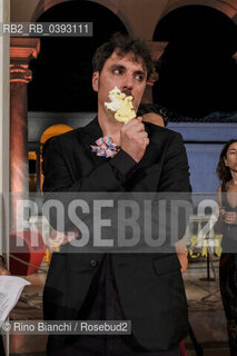 Rome Juli 6, 2023..Mario Desiati, writer, photographed at the Nymphaeum of Valle Giulia on the occasion of the Strega Prize 2023 LXXVII edition/Mario Desiati, scrittore, fotografato al Ninfeo di Valle Giulia in occasione Premio Strega 2023 LXXVII edizione. ©Rino Bianchi/Rosebud2