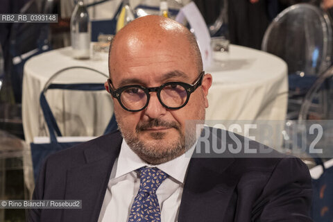 Rome July 6, 2023..Gennaro Sangiuliano, journalist, former director of TG2 Rai, Minister of Culture in the Meloni Government, photographed at the Nymphaeum of Valle Giulia on the occasion of the Strega Prize 2023 LXXVII edition/Gennaro Sangiuliano, giornalista, ex drettore del TG2 Rai, Ministro della Cultura nel Governo Meloni, fotografato al Ninfeo di Valle Giulia in occasione Premio Strega 2023 LXXVII edizione. ©Rino Bianchi/Rosebud2