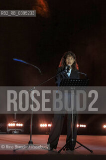 Rome October 5 2023..Silvia Bre reads her poetic texts at the first edition of the Strega Poetry Prize/Silvia Bre, legge i suoi testi poetici al Premio Strega Poesia prima edizione. ©Rino Bianchi/Rosebud2