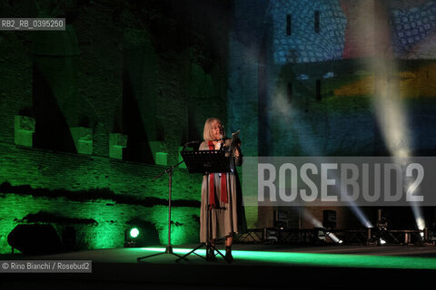 Rome October 5 2023..Vivian Lamarque reads her poetic texts at the first edition of the Strega Poetry Prize/Vivian Lamarque, legge i suoi testi poetici al Premio Strega Poesia prima edizione. ©Rino Bianchi/Rosebud2