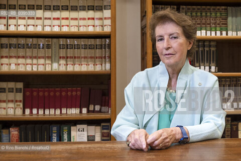 Vercelli October 14, 2023..Adele Benedetta Craveri, Italian literary critic, writer and essayist, photographed in the spaces of the Civic Library of Vercelli/Adele Benedetta Craveri, critica letteraria, scrittrice e saggista italiana, fotografata negli spazi della Biblioteca Civica di Vercelli. ©Rino Bianchi/Rosebud2