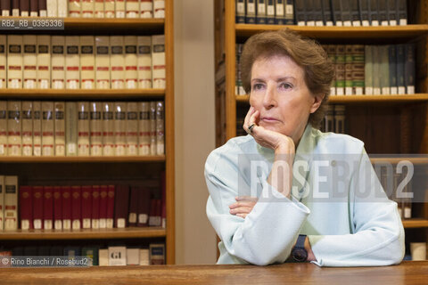 Vercelli October 14, 2023..Adele Benedetta Craveri, Italian literary critic, writer and essayist, photographed in the spaces of the Civic Library of Vercelli/Adele Benedetta Craveri, critica letteraria, scrittrice e saggista italiana, fotografata negli spazi della Biblioteca Civica di Vercelli. ©Rino Bianchi/Rosebud2