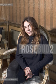 Turin November 30, 2024..Viola Ardone, writer, teacher of Italian and Latin, collaborator of La Repubblica and La Stampa, photographed in Turin in the rooms of the Circolo dei lettori during the Festival del classico/Viola Ardone, scrittrice, docente di lingua italiana e latina, collaboratrice de La Repubblica e La Stampa, fotografata a Torino negli ambienti del Circolo dei lettori durante il Festival del classico. ©Rino Bianchi/Rosebud2