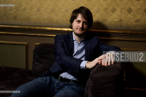 Turin November 30, 2024..Max Bergamo, philosopher, Greek scholar, translator from ancient Greek, photographed in Turin in the rooms of the Circolo dei lettori during the Festival del classico/Max Bergamo, filosofo,  grecista, traduttore dal greco antico, fotografato a Torino negli ambienti del Circolo dei lettori durante il Festival del classico. ©Rino Bianchi/Rosebud2