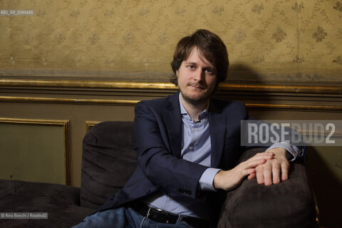 Turin November 30, 2024..Max Bergamo, philosopher, Greek scholar, translator from ancient Greek, photographed in Turin in the rooms of the Circolo dei lettori during the Festival del classico/Max Bergamo, filosofo,  grecista, traduttore dal greco antico, fotografato a Torino negli ambienti del Circolo dei lettori durante il Festival del classico. ©Rino Bianchi/Rosebud2