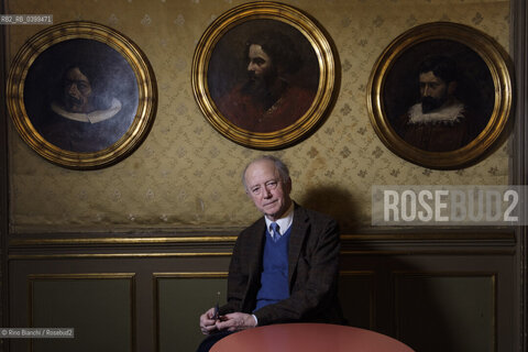 Turin November 30, 2024..Sergio Givone, philosopher, essayist and university professor, full professor of Aesthetics at the Faculty of Letters and Philosophy, photographed in Turin in the rooms of the Circolo dei lettori during the Festival del classico/Sergio Givone filosofo, saggista e docente universitario, ordinario di Estetica alla Facoltà di Lettere e Filosofia, fotografato a Torino negli ambienti del Circolo dei lettori durante il Festival del classico. ©Rino Bianchi/Rosebud2