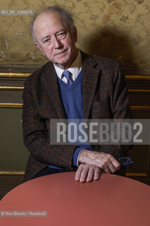 Turin November 30, 2024..Sergio Givone, philosopher, essayist and university professor, full professor of Aesthetics at the Faculty of Letters and Philosophy, photographed in Turin in the rooms of the Circolo dei lettori during the Festival del classico/Sergio Givone filosofo, saggista e docente universitario, ordinario di Estetica alla Facoltà di Lettere e Filosofia, fotografato a Torino negli ambienti del Circolo dei lettori durante il Festival del classico. ©Rino Bianchi/Rosebud2