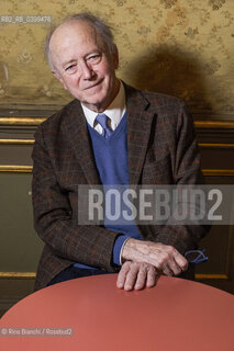 Turin November 30, 2024..Sergio Givone, philosopher, essayist and university professor, full professor of Aesthetics at the Faculty of Letters and Philosophy, photographed in Turin in the rooms of the Circolo dei lettori during the Festival del classico/Sergio Givone filosofo, saggista e docente universitario, ordinario di Estetica alla Facoltà di Lettere e Filosofia, fotografato a Torino negli ambienti del Circolo dei lettori durante il Festival del classico. ©Rino Bianchi/Rosebud2