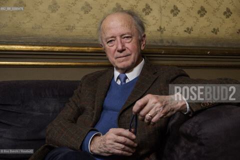 Turin November 30, 2024..Sergio Givone, philosopher, essayist and university professor, full professor of Aesthetics at the Faculty of Letters and Philosophy, photographed in Turin in the rooms of the Circolo dei lettori during the Festival del classico/Sergio Givone filosofo, saggista e docente universitario, ordinario di Estetica alla Facoltà di Lettere e Filosofia, fotografato a Torino negli ambienti del Circolo dei lettori durante il Festival del classico. ©Rino Bianchi/Rosebud2