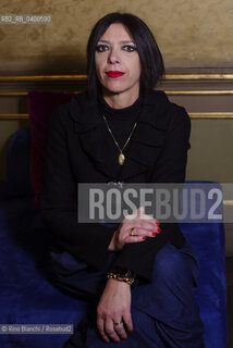 Turin October 22, 2025..Nicoletta Verna, writer, publishing consultant, and essayist, photographed in Turin at the Circolo dei lettori/Nicoletta Verna scrittrice, consulente per leditoria, saggista, fotografata a Torino negli ambienti del Circolo dei lettori. ©Rino Bianchi/Rosebud2