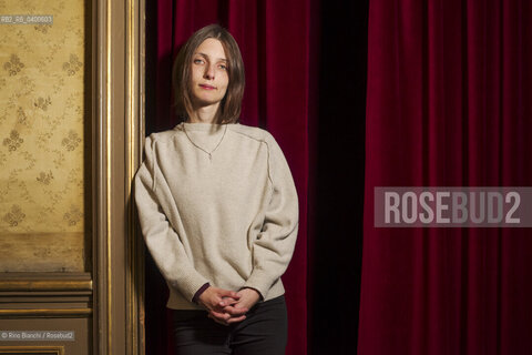 Turin October 22, 2025..Anja Boato, a writer and film expert, collaborates with the Venice Film Festival and writes for the digital literature magazine Il Rifugio dell’Ircocervo, photographed in Turin at the Circolo dei lettori/Anja Boato scrittrice, esperta di cinema,  collabora con la Mostra del Cinema di Venezia e scrive per la rivista digitale di letteratura Il Rifugio dell’Ircocervo fotografata a Torino negli ambienti del Circolo dei lettori. ©Rino Bianchi/Rosebud2