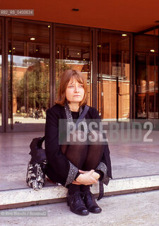 Rome, March 27, 2010..Elisa Biagini, poet and professor of Art History, Literature, and Creative Writing at New York University Florence, photographed in Rome at the Auditorium Parco della Musica during Rome, March 27, 2010..Elisa Biagini, poet and professor of Art History, Literature, and Creative Writing at New York University Florence, photographed in Rome at the Auditorium Parco della Musica during Libri come/Elisa Biagini, poetessa, docente di Storia dell’arte, Letteratura e Scrittura creativa alla New York University Florence, fotografata a Roma negli spazi dellAuditorium Parco della Musica durante Libri come. ©Rino Bianchi/Rosebud2