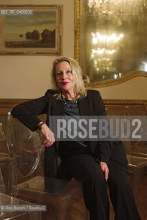 Turin November 15, 2025..Judith Koelemeijer, a Dutch writer and journalist, photographed in the Circolo dei lettori in Turin during the Radici Festival/Judith Koelemeijer scrittrice e giornalista olandese, fotografata negli ambienti del Circolo dei lettori di Torino durante il Festival Radici. ©Rino Bianchi/Rosebud2