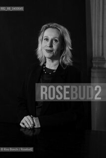 Turin November 15, 2025..Judith Koelemeijer, a Dutch writer and journalist, photographed in the Circolo dei lettori in Turin during the Radici Festival/Judith Koelemeijer scrittrice e giornalista olandese, fotografata negli ambienti del Circolo dei lettori di Torino durante il Festival Radici. ©Rino Bianchi/Rosebud2