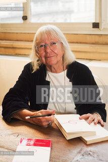 Turin November 15, 2025..Vivian Lamarque, born Vivian Provera Pellegrinelli Comba, Italian poet, writer, and translator, photographed in the Circolo dei lettori rooms during the Radici Festival/Vivian Lamarque, nata Vivian Provera Pellegrinelli Comba, poetessa, scrittrice, traduttrice italiana, fotografata negli ambienti del Circolo dei lettori durante il Radici Festival. ©Rino Bianchi/Rosebud2