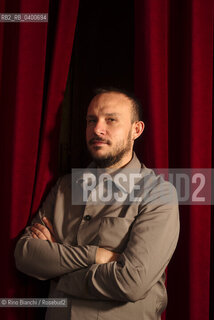Turin November 15, 2025..Riccardo Gasperina Geroni, Italianist, scholar of Italian literature, university professor, and essayist, photographed in Turin at the Circolo dei lettori during the Radici Festival/Riccardo Gasperina Geroni, italianista, studioso di letteratura italiana, docente universitario, saggista, fotografato a Torino negli spazio del Circolo dei lettori durante il Festival Radici. ©Rino Bianchi/Rosebud2