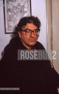 Rome March 20, 1993..Dario Bellezza, poet and writer, portrayed in his home on Via dei Pettinari in Rome/Dario Bellezza, poeta e scrittore, ritratto nella sua abitazione di via dei Pettinari a Roma. ©Rino Bianchi/Rosebud2