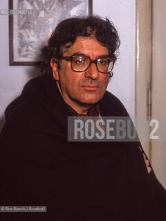 Rome March 20, 1993..Dario Bellezza, poet and writer, portrayed in his home on Via dei Pettinari in Rome/Dario Bellezza, poeta e scrittore, ritratto nella sua abitazione di via dei Pettinari a Roma. ©Rino Bianchi/Rosebud2