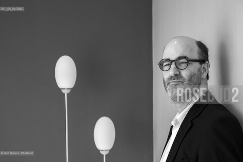 Turin May 10, 2018..Alain Deneault French Canadian author from Quebec, photographed at the Double Tree Hotel in Turin/ Alain Deneault autore franco-canadese del Quebec, fotografato al Double Tree Hotel di Torino. ©Rino Bianchi/Rosebud2