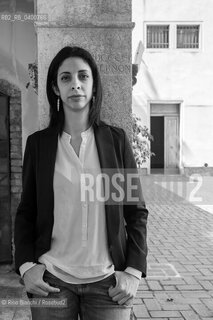 Venice April 20, 2018..Veronica Fernandes, journalist, photographed in Venice in the spaces of CaFoscari during Afropean Bridge/Veronica Fernandes, giornalista, fotografata a Venezia negli spazi di Ca Foscari durante Afropean Bridge.. ©Rino Bianchi/Rosebud2