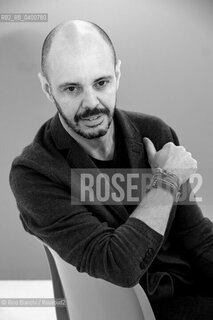 Turin May 19, 2017..Fabio Geda, an Italian writer, photographed in Turin in Lingottos spaces/Fabio Geda, scrittore italiano, fotografato a Torino negli spazi del Lingotto.. ©Rino Bianchi/Rosebud2