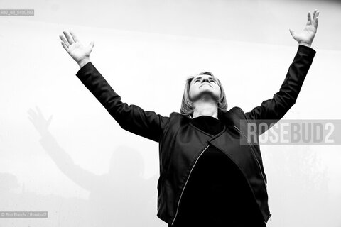 Rome March 17, 2018..Francesca Genti, poet, writer and essayist, photographed in Rome in the Roma 60 Village/Francesca Genti, poetessa, scrittrice e saggista, fotografata a Roma nel Villaggio Roma 60. ©Rino Bianchi/Rosebud2